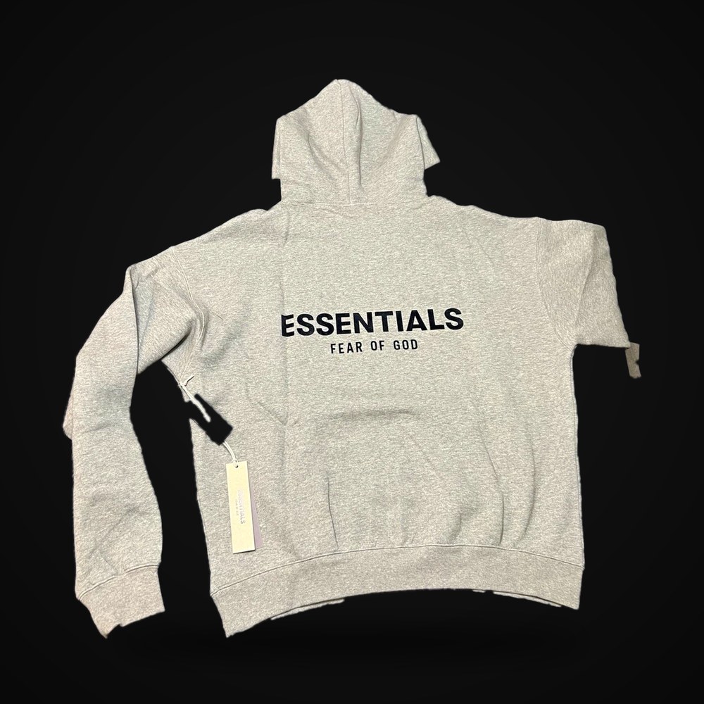 Fear of God Essentials Hoodie — Light Heather Grey