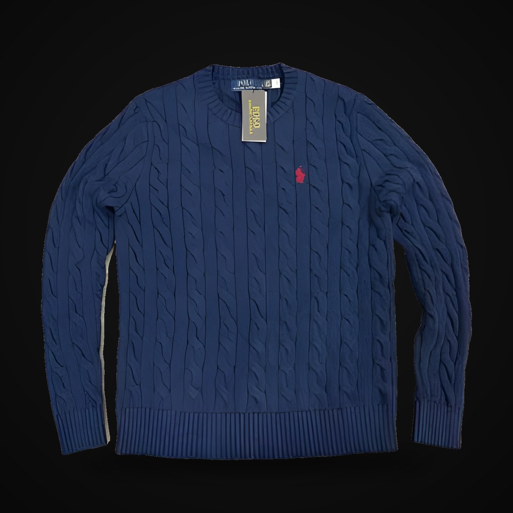 Polo Ralph Lauren Cable-Knit Cotton Sweater — Navy
